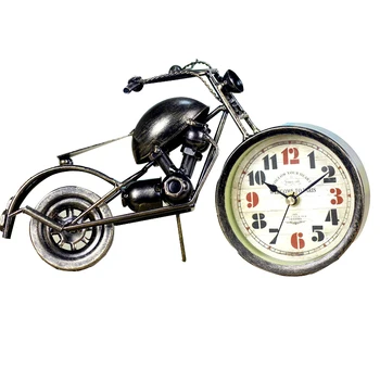 

Rustic Mini Model Iron Art Motorcycle Table Clock Metal Motobike Desktop Clock Home Decor Gift