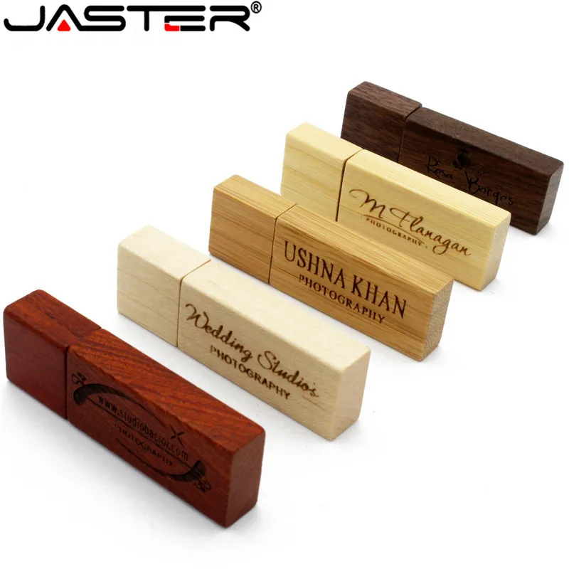 

JASTER Custom LOGO Wooden memory Stick usb 2.0 usb flash drive pen drive pendrive 4gb 8gb 16gb 32gb U disk wedding gift business