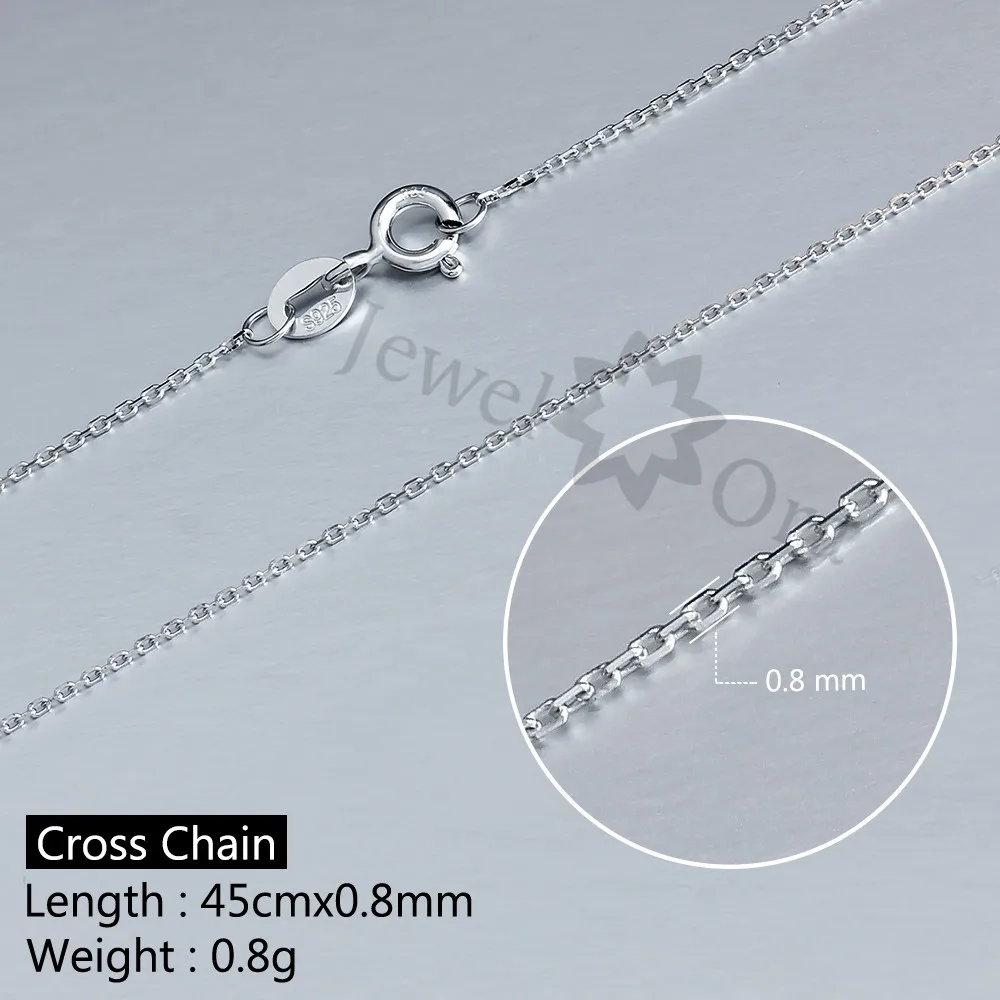 Corss Chain 925 Sterling Silver Necklaces For Women 45cm / 50cm Necklaces & Pendants (JewelOra NE100369)
