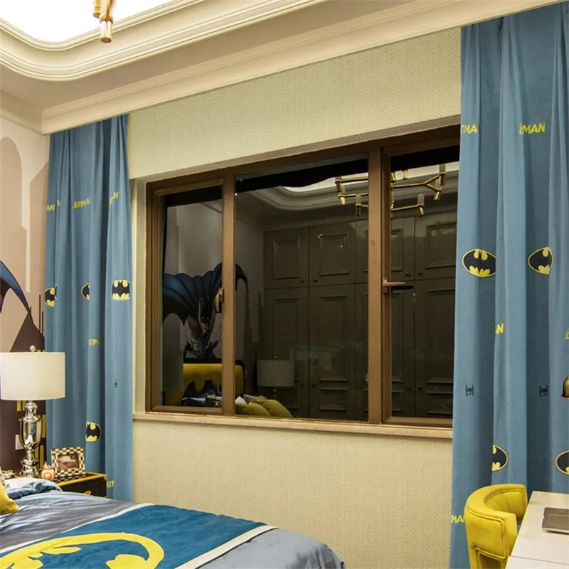 Вышитые изолированные затемненные шторы для мальчика комнаты мультфильм детская комната спальня Красочные Звезды тюль шторы, изготовленные на заказ N7& 3
