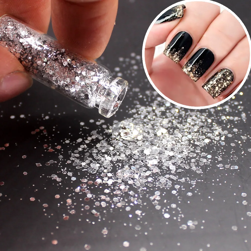

2017 DIY Nail Art Decorations For Women Art Powder Dust Tip Rhinestone Manicure Tools 24 Colors Shining Nail Glitter