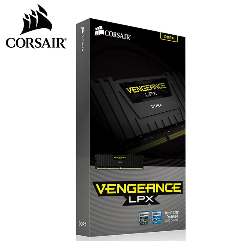 CORSAIR одиночный 32GB 2666Mhz Vengeance LPX ram DDR4 PC4 модуль Настольный ram Память DIMM для Intel 200 серии материнских плат