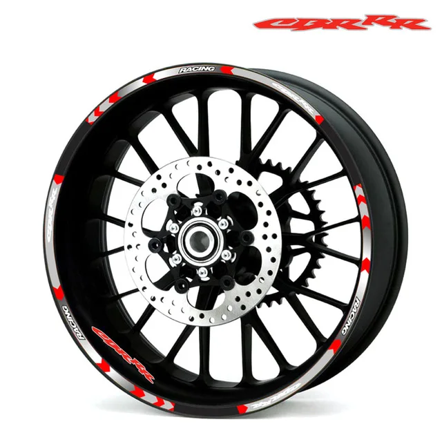

Motorcycle front and rear wheels Edge Outer Rim Sticker Reflective Stripe Wheel Decals For BMW C650 sport