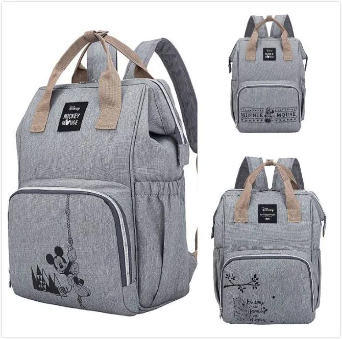 

Disney Backpacks Fashion Mummy Bag Multifunction Large Capacity Double Shoulder Travel bags Baby Handbag Bottle Baby Diaper Bag