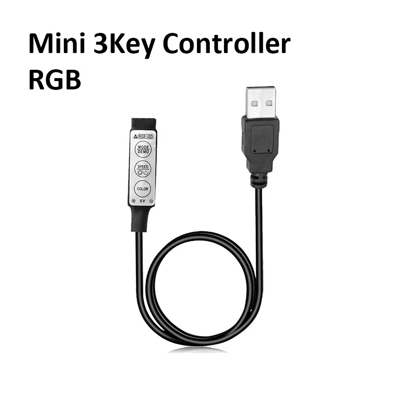 RGB пульт дистанционного управления ИК/RF контроллер для DC 5V USB Светодиодные ленты светильник 4Pin разъем RGB или один Цвет ПДУ 3/11/17/24Key