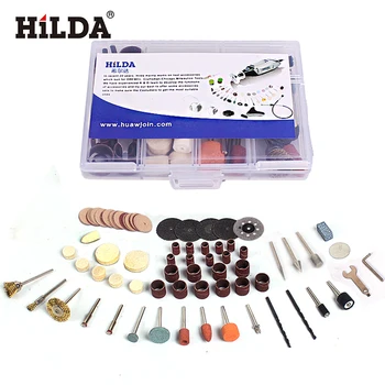 HILDA 92Pcs Wood Metal Engraving Electric Rotary Tool Accessory for  Dremel Bit Set Grinding Polish Cutting Cut 1/8