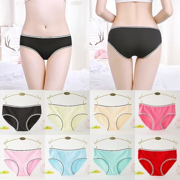 

LNRRABC Women's Underwear Briefs Underpants Ladies Breathable 1PC Clothing Accessories Soft Solid Panties Mid-Rise Cotton
