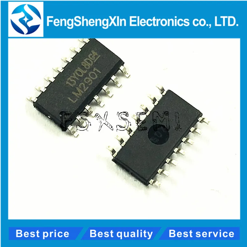 10pcs/lot LM2901 LM2901DR QUAD DIFFERENTIAL COMPARATORS IC SOP 14 in
