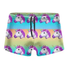 Единорог массив звезда радужный узор 3D печать Speedo мужские купальные мужские плавки мужские боксеры купальники сексуальные с низкой талией