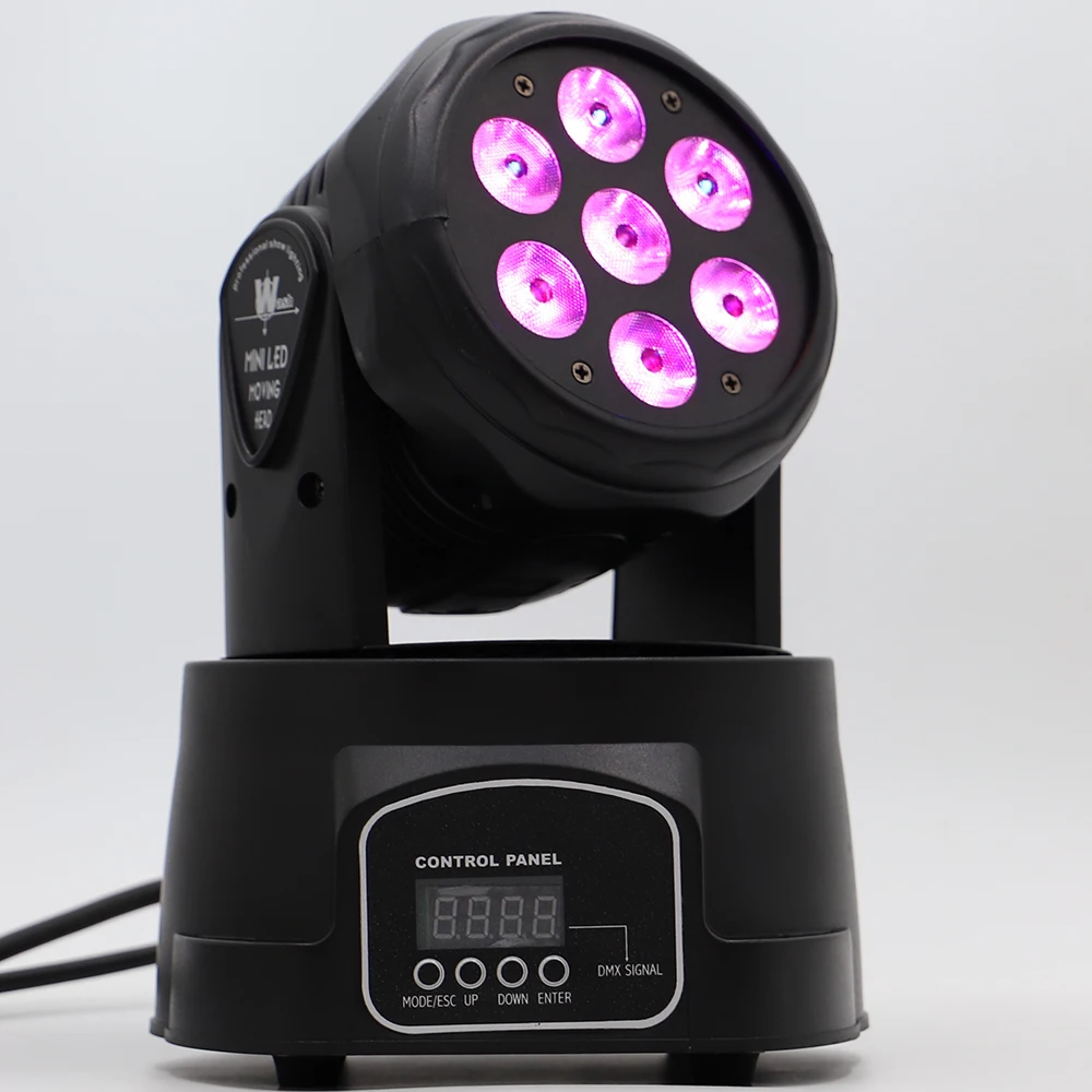

6pcs/lot moving head led wash stage lighting 7x12w with dmx512 moving head light