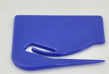 

100pcs Durable Plastic Letter Mail Envelope Opener Mini Letter Knife Office Equipment Safety Paper Guarded Cutter Blade
