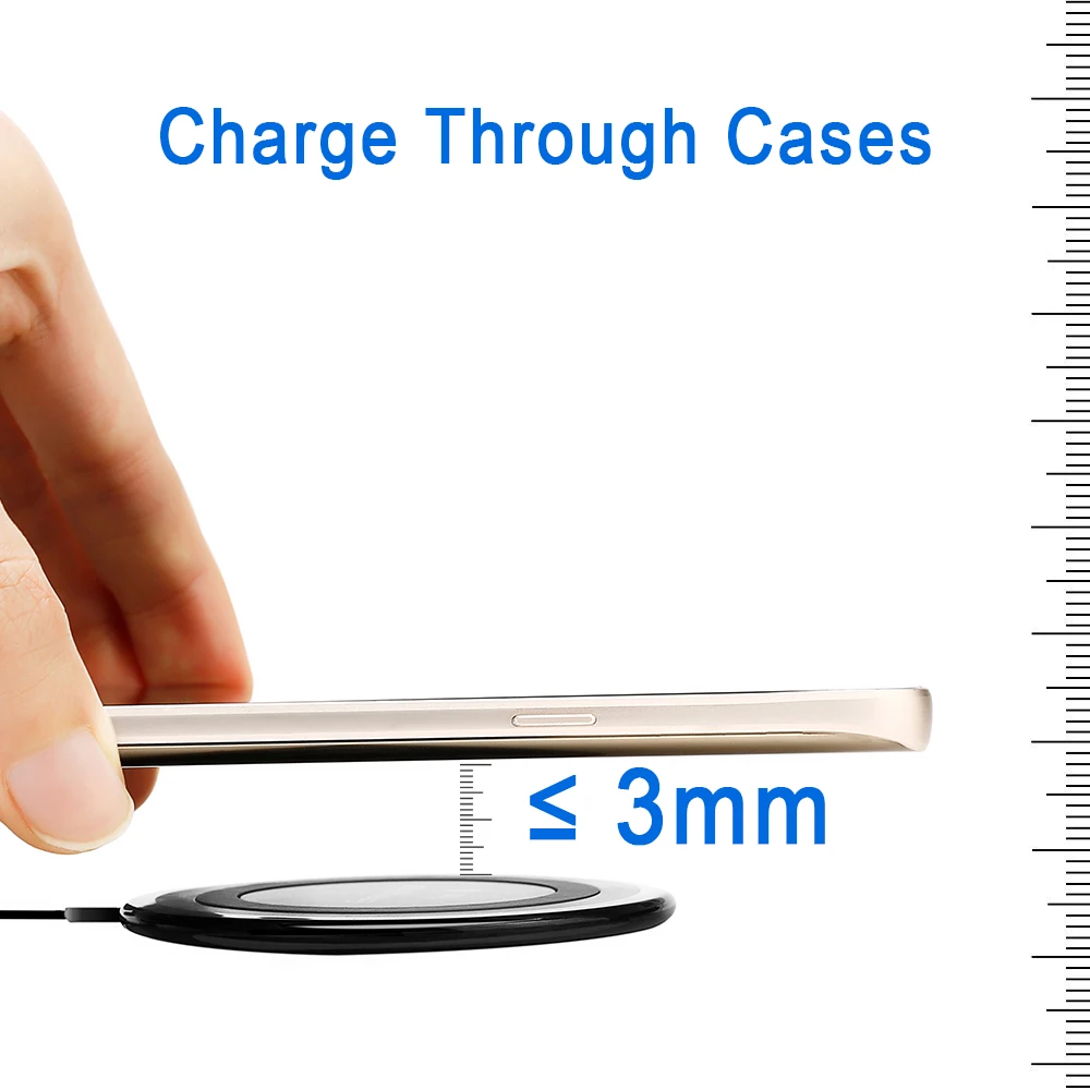 Беспроводное зарядное устройство Portefeuille Qi для Apple iPhone X 8 Plus Samsung Galaxy S9 S8 S8plus S7 Note