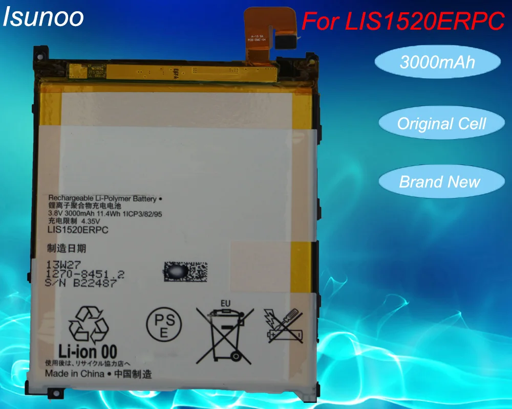 Батарея ISUNOOO LIS1520ERPC 3000mAh для Sony Xperia Z Ultra XL39 XL39H C6802 C6806 C6833 с ремонтными инструментами