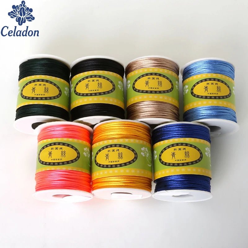 

70m/lot Hot Sale Nylon Cord Selection Beading Cord Satin Cord Braided Bracelet String Thread For Handmade Sewing Accessories