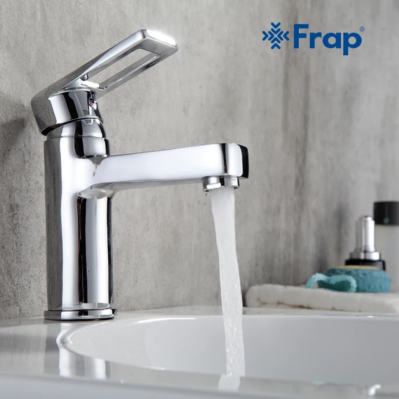 FRAP New Arrival Chrome Basin Faucet Sink Hot and Cold Single Lever Wall Mounted Square Basin Faucet Bathroom Water Tap Y10053