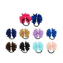 10 шт. бутиковая лента бант с эластичными лентами для волос милые аксессуары для волос
