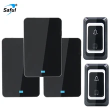 Saful беспроводной дверной звонок Водонепроницаемый 150 м дистанционный EU/AU/US/UK штекер Электрический 25-110dB Adjistable звук умный Dingdong домашний дверной Звонок