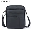 WESTAL men's shoulder bag genuine leather bag for men messenger male crossbody casual handbag small zipper flap bags for man7603 ► Photo 1/6