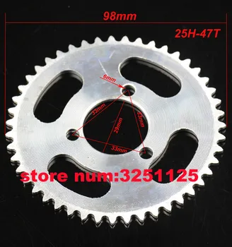 

25H 47T Chain Sprocket Electric Scooter Rear Sprocket 29mm Dia. Scooter Sprocket (Scooter Parts/Electric Scooter Spare Parts