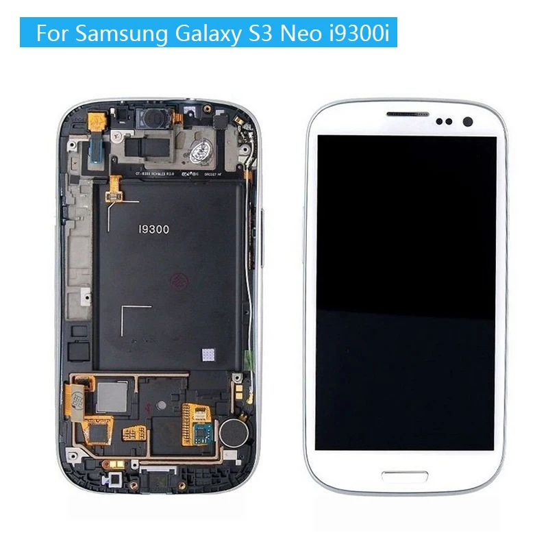 

100% tested LCD Display Screen Touch Digitizer for Samsung Galaxy S3 Neo i9300i i9301 i9301i i9308i Phone with Frame +Tools