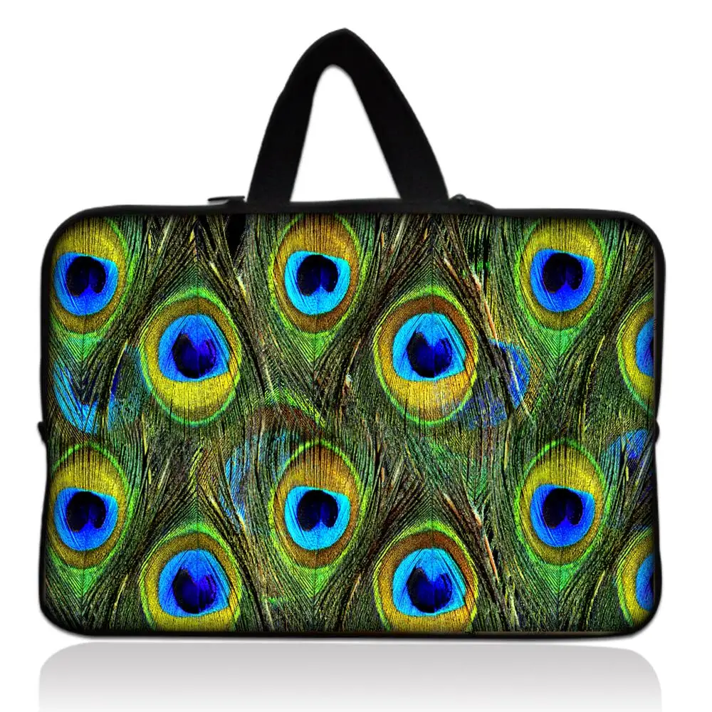 12" Peacock Feather Laptop Sleeve Bag Case Cover Pouch For Samsung Google 11.6" Chromebook,11.6