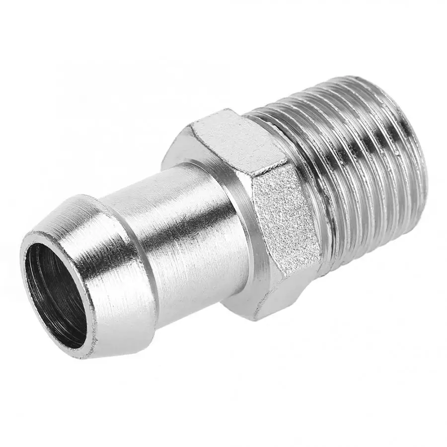 Шланг Зажимы 1/2 ''NPT 5/8'' Барб Хромированный Металлический фитинг впускной коллектор нагреватель шланг для Chevy вакуумный шланг авто аксессуары