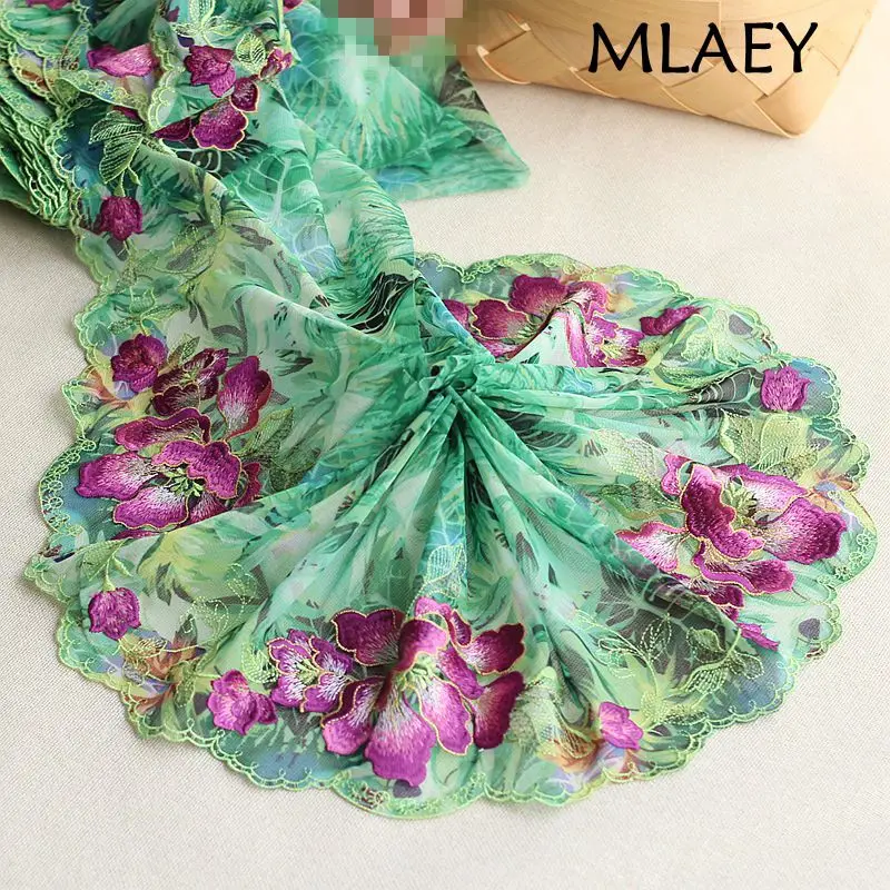 

MLAEY 2Yards green Exquisite Elastic stretch Lace Trim High Quality Lace Fabric DIY Craft&Sewing Dress Clothing Accessories
