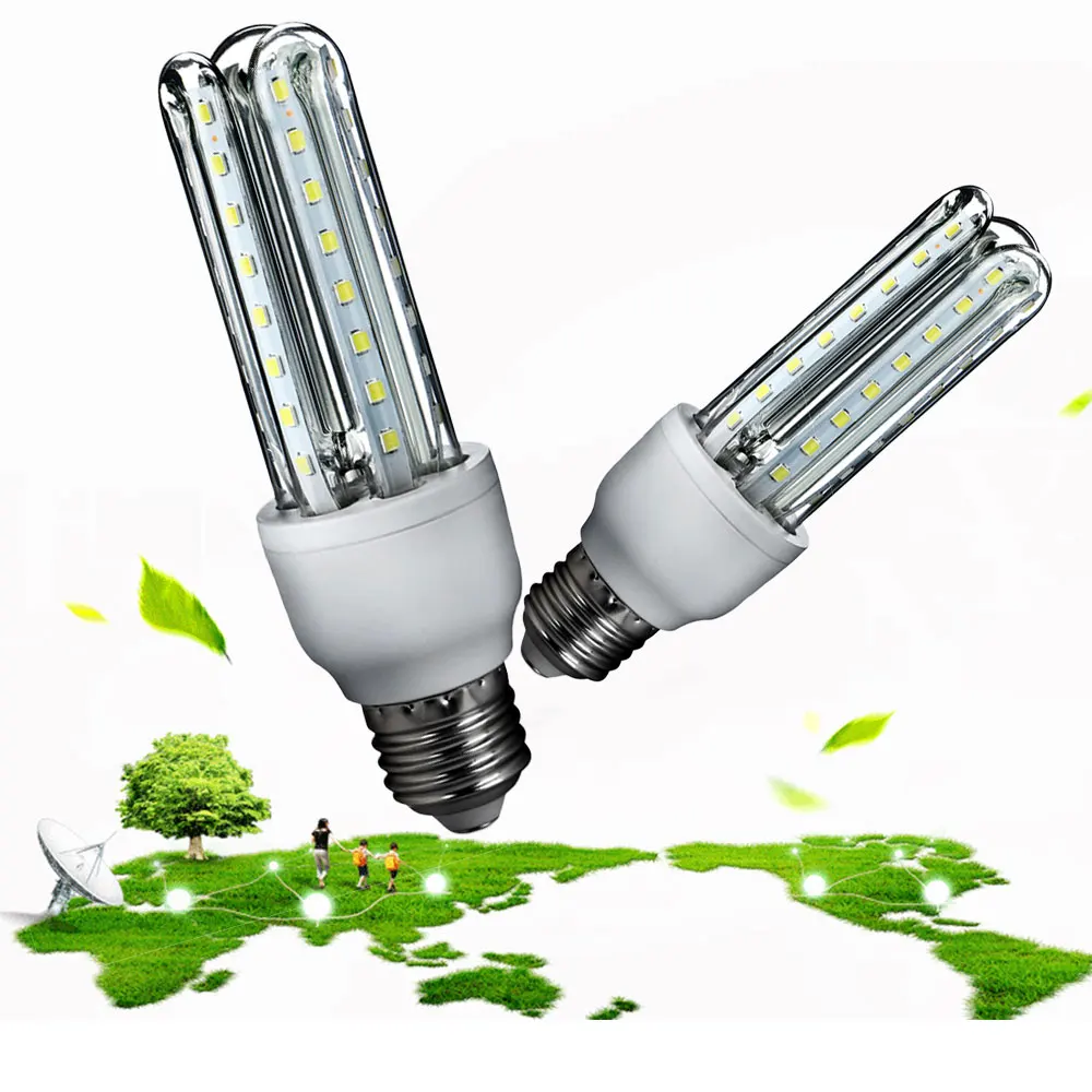 Световой E27 LED лампа Кукуруза лампы U Форма домашнего освещения SMD2835 9W белый