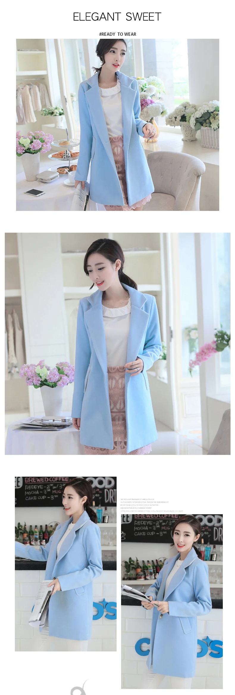 Autumn Winter Wool Coat Women Long Jacket New Plus size Korean Pink Jacket Women Blend Woolen Coat Black Elegant Female Overcoat