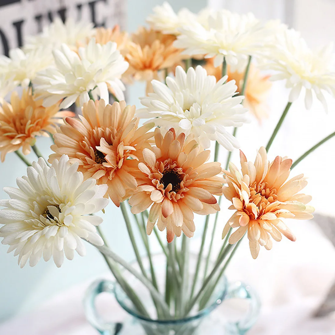 

20 Colors Handmade Artifical Flower Daisies Sunflower Flower Bouquet DIY Wreath Mini Head Fake Flower For Wedding Decorations