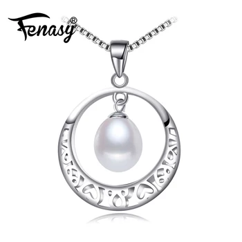 

FENASY Pearl Jewelry flower pearl pendant necklace for women Elegant freshwater pearl jewelry AAAA high quality with box