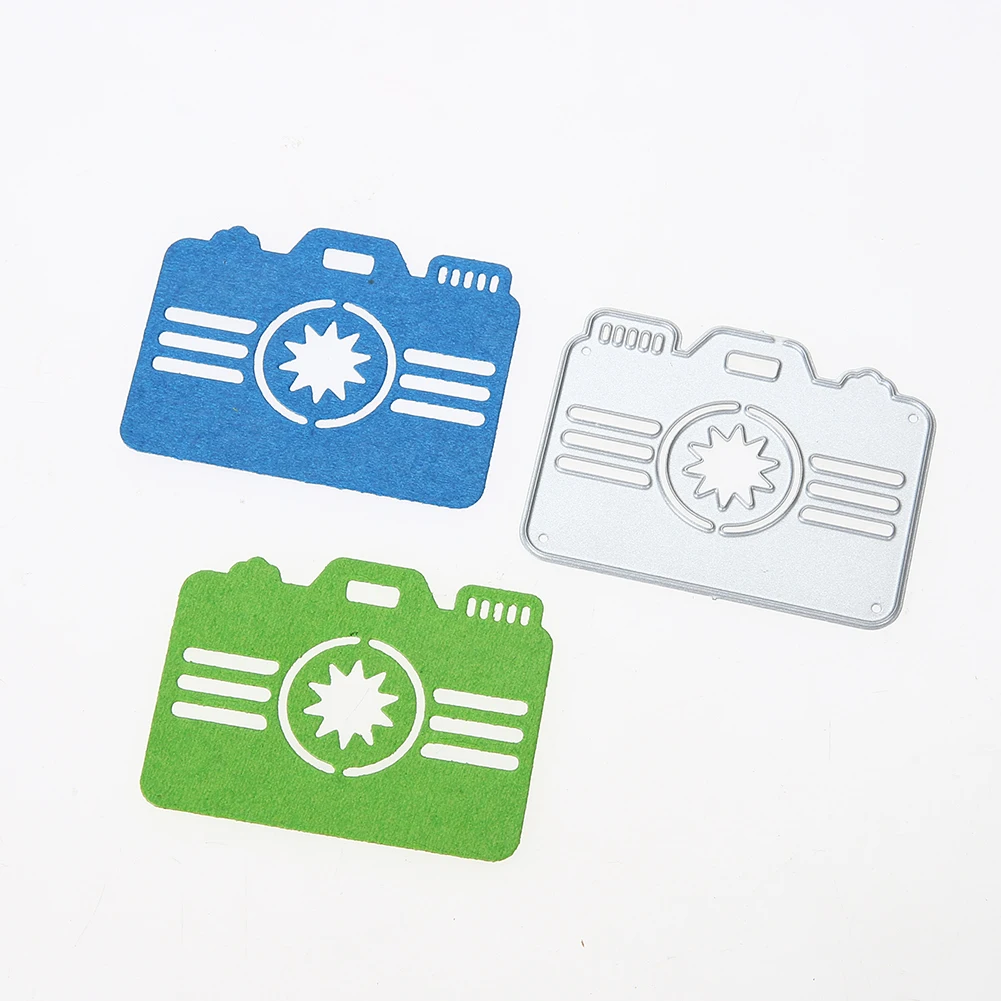 

2 Styles Embossing Steel Camera Set Cutting Dies Stencils DIY Scrapbooking Card Album Photo Painting Template Metal Craft