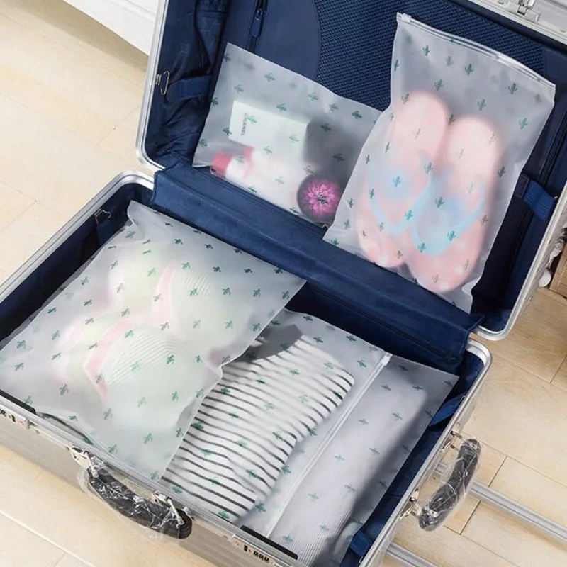 Creative Cactus Pattern Luggage Travel Accessories Storage Pouch Bag For Clothes Tidy Organizer Shoe Bag Packing Cube Bag