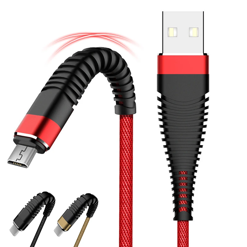 

Hi-Tensile Micro USB Cable 1M Braided Data Sync 2A Charger Phone Cable For Samsung Galaxy S7 Edge S6 Xiaomi Note 4X Cabo Honor10