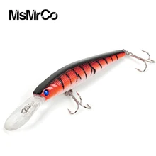 MsMrCo 1Pcs 4 color 12.4cm 14g Minnow Artificial Lure hard Bait Bionic Wobblers Top Quality Hooks 3D Eye Lifelike Fishing Tackle