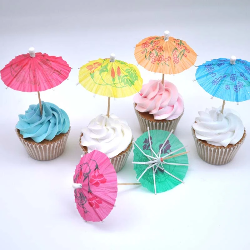 15Pcs Flamingo Party Sticks Cupcake Toppers Umbrella Picks Artwork Toothpicks CL 