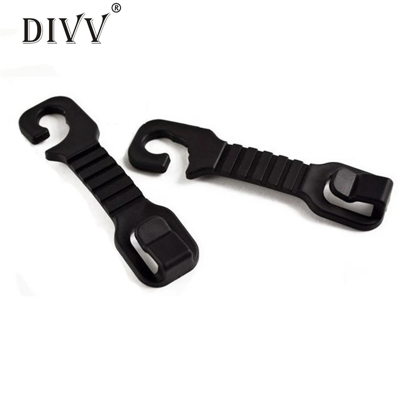 

DIVV 2PCS Plastic Auto Car Truck Suv Shopping Bag Holder Seat Hook Hanger storage holder hooks for hanging rangement