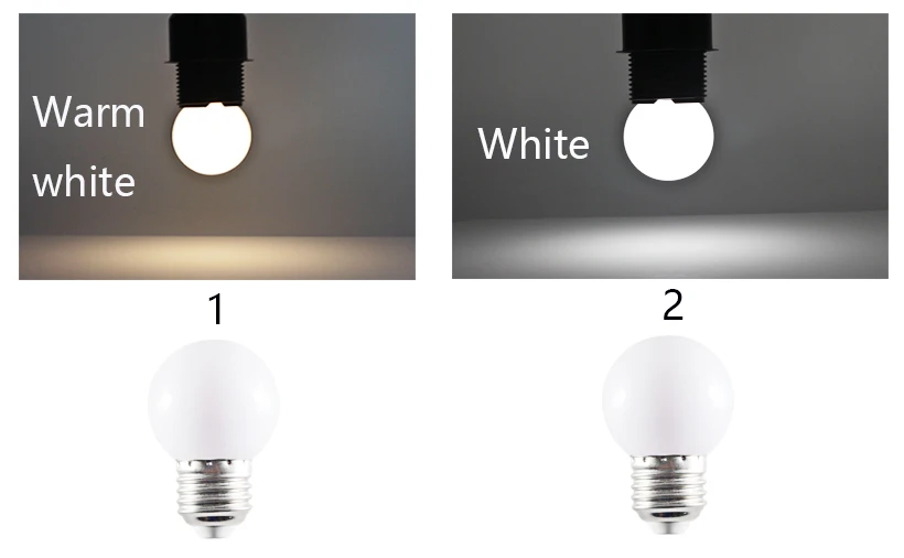 warm white and white
