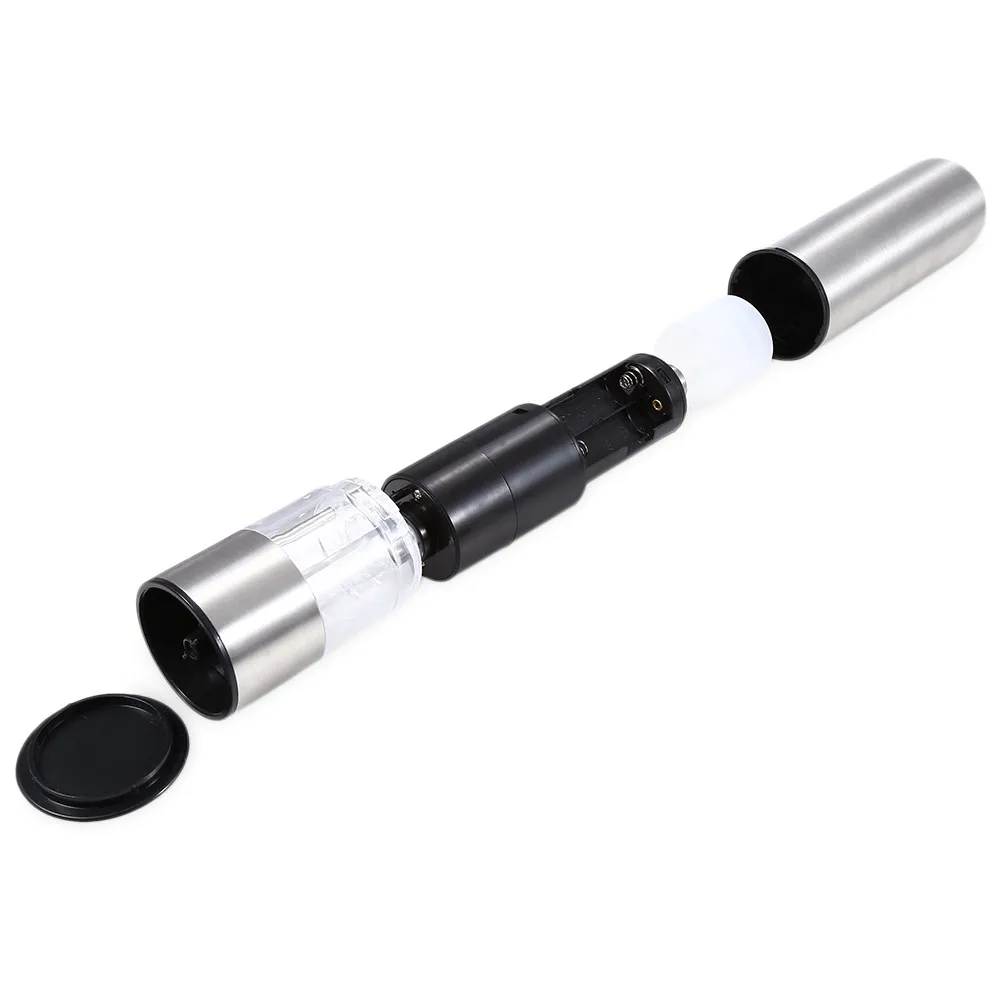 Kitchen Tools Stainless Steel Portable Electric Pepper Grinder Muller Pepper Mill with Light Seasoning Grinding Kitchen Tools05
