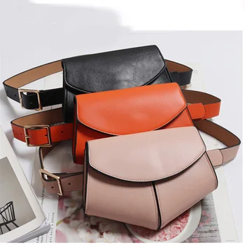 

Women Serpentine Fanny Pack Fashion Waist Belt Bag Ladies New PU Leather Small Waist Bags Irregular Mobile Phone Saddle Bag