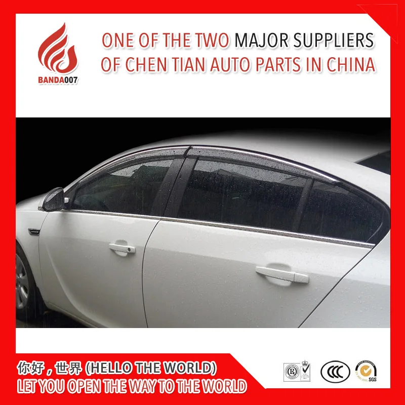 

4 Piece Injection molding trim vent shade rain sun wind deflector window visor for Regal 2009-2015