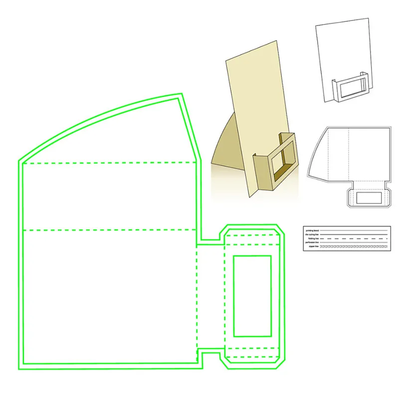 

Naifumodo Paper Card Holder Metal Cutting Dies Stitched DIY Scrapbooking Stamps Craft Embossing Die Cut Making Stencil Template