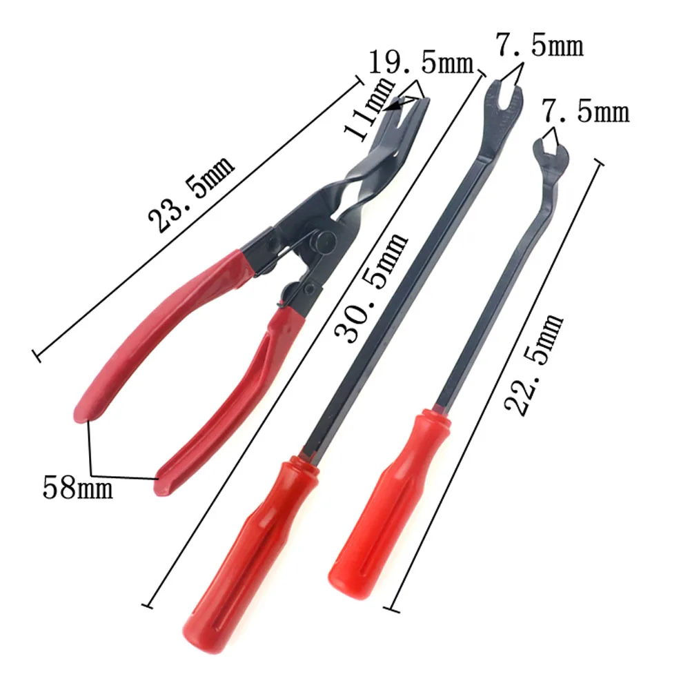 LEDTENGJIE 3pcs Steel and Nylon Auto Fastener Removal Tool Car Door