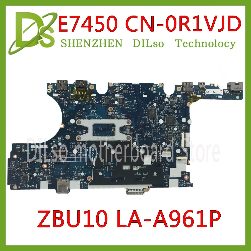 For Dell Latitude E7450 Motherboard W I5 5300u No Ram R1vjd 0r1vjd La 961p