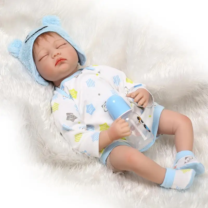 

NPK 55CM Silicone Reborn Baby Dolls Toys for Girl Lifelike Newborn Babies Sleep Princess Realistic Boneca Bebe Menina Birthday