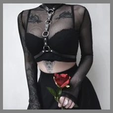 Women-Tops-Sexy-Mesh-Fabric-T-Shirts-Clubwear-Clothes-Stand-Collar-Tshirt-Rivet-Sashes-Shirts-Long.jpg_200x200