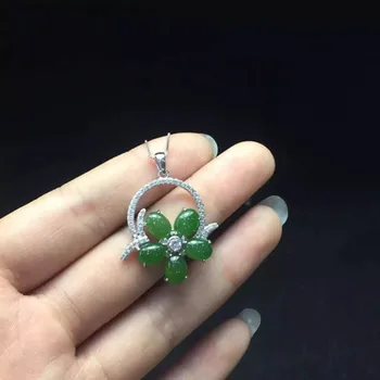 

1PC/ Fashion 925 silver inlaid stone ice drop pendant give your wife a good present/2