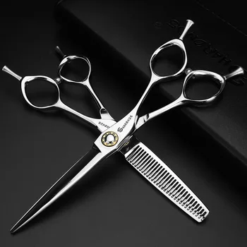 

Professional Hairdressing Scissors Japan 440c Steel Left Hand Hairstylist Scissors High Quality Barber Shop Scissors Set