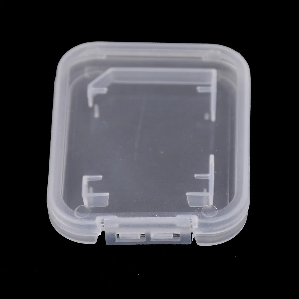 10 шт./лот SD SDHC держатель защитного кожуха карты памяти прозрачный пластиковый ящик для хранения 48*38*6 мм карта памяти коробка