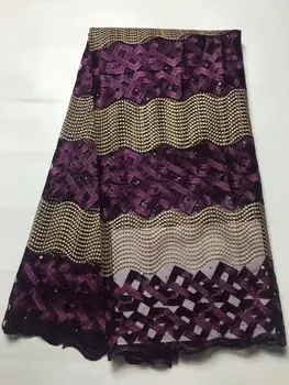 

Hot Sale Guipure French Lace Fabric High Quality African Tulle Lace Fabric With Beaded Cheap Nigerian Lace Fabrics For Women J5